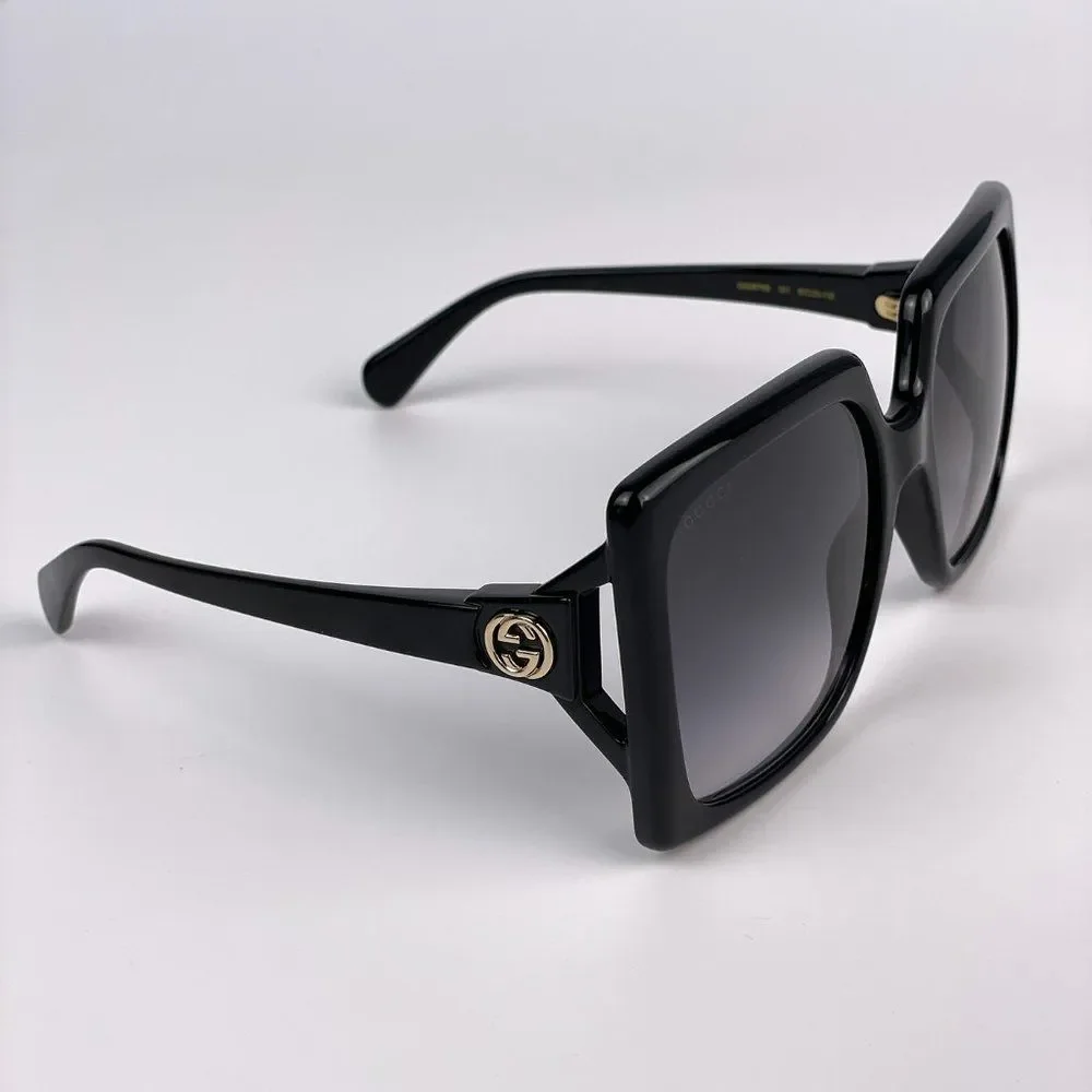 Gucci GG0876S 001 Sunglasses  Black Gray Gradient Oversized Women - Picture 8 of 10